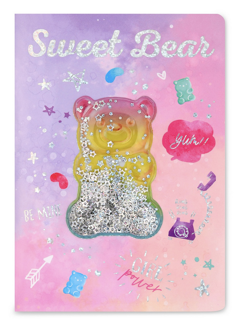 Iscream Gummy Bear Shaky Glitter Journal 724-976