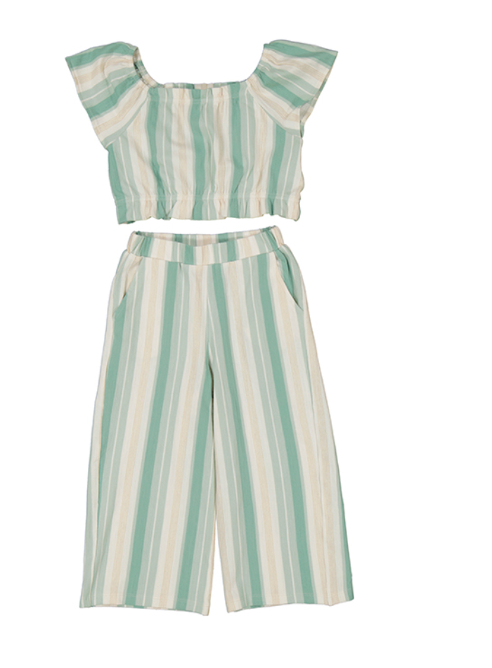 Mayoral 3560 44 Stripes long trousers Jade