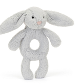 Jellycat Bashful Silver (Grey) Bunny Ring Rattle BRR4BS