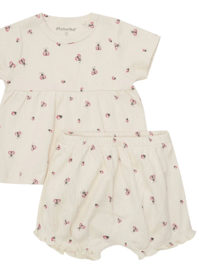 Minymo 2-Piece Set AOP Rib113920 Ladybug