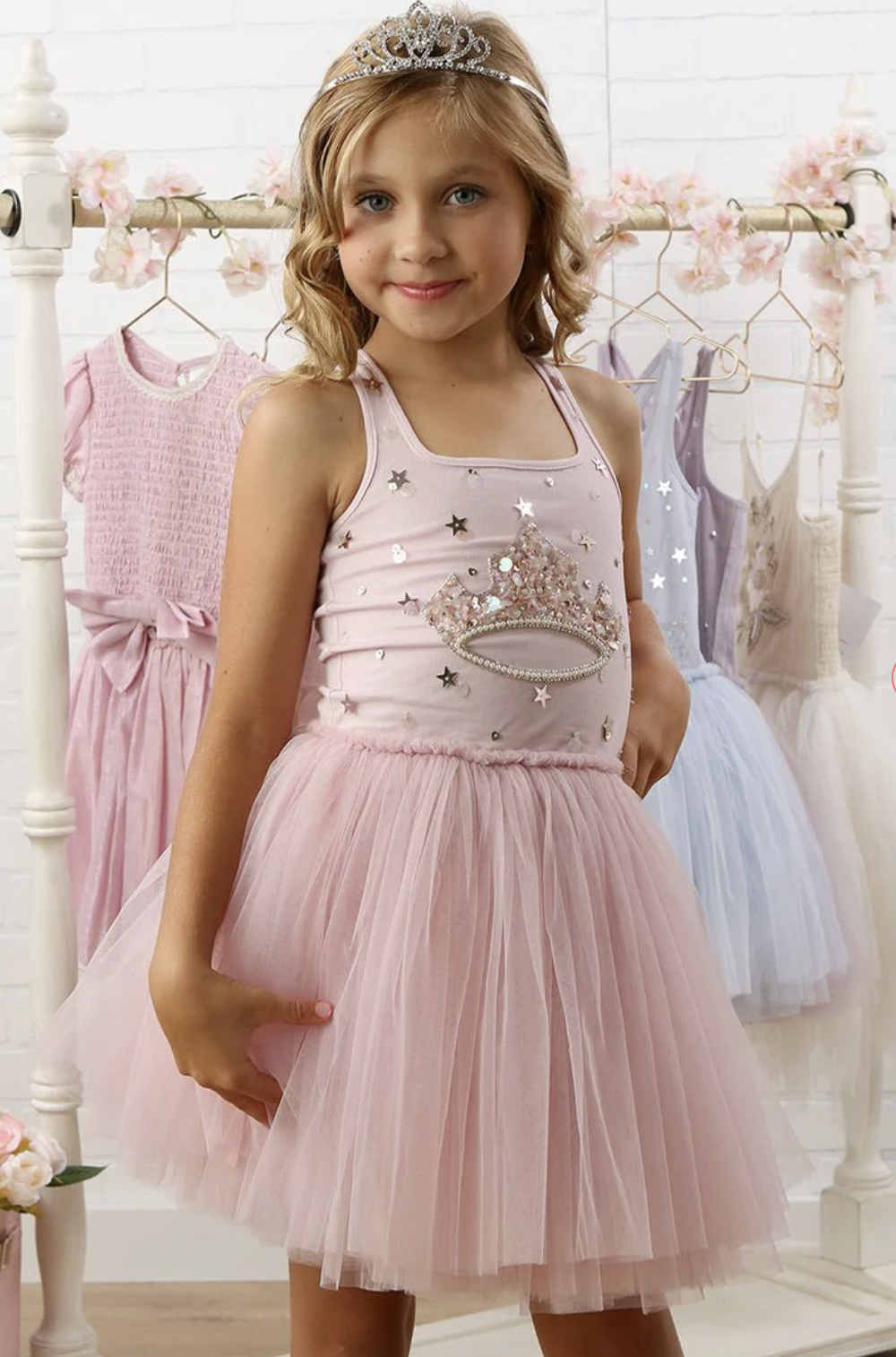 Ooh! La La! Couture HC2430 Tiara Tutu Dress-Soft Pink