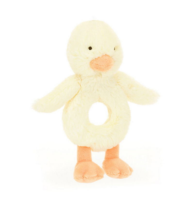 Jellycat Bashful Duckling Ring Rattle  BRR4DCK