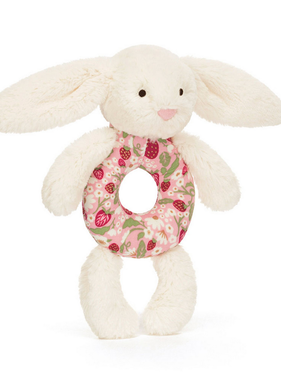 Jellycat Blossom Cream Bunny 'Berry' Ring Rattl BRR4M