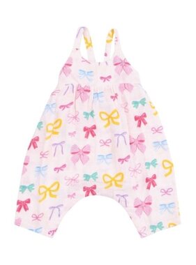 Angel Dear Colorful Bows Tie Back Romper