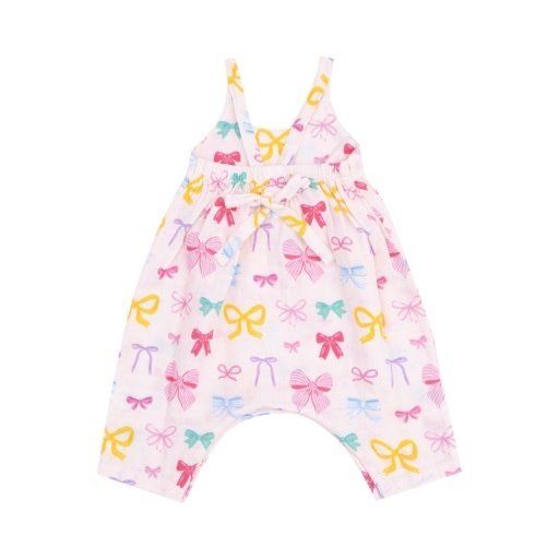 Angel Dear Colorful Bows Tie Back Romper