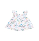 Angel Dear Narwhal Floral Pinafore & High Waisted Diaper Cover