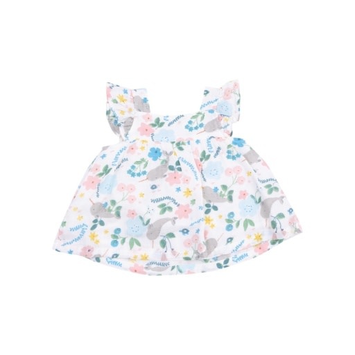 Angel Dear Narwhal Floral Pinafore & High Waisted Diaper Cover
