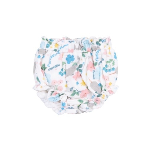 Angel Dear Narwhal Floral Pinafore & High Waisted Diaper Cover