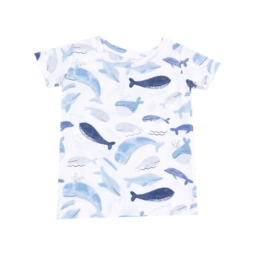 Angel Dear Blue Whales Short Lounge Wear Set