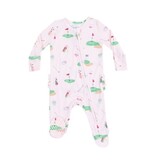 Angel Dear Golf Things Pink 2 Way Zipper Ruffle Back Footie