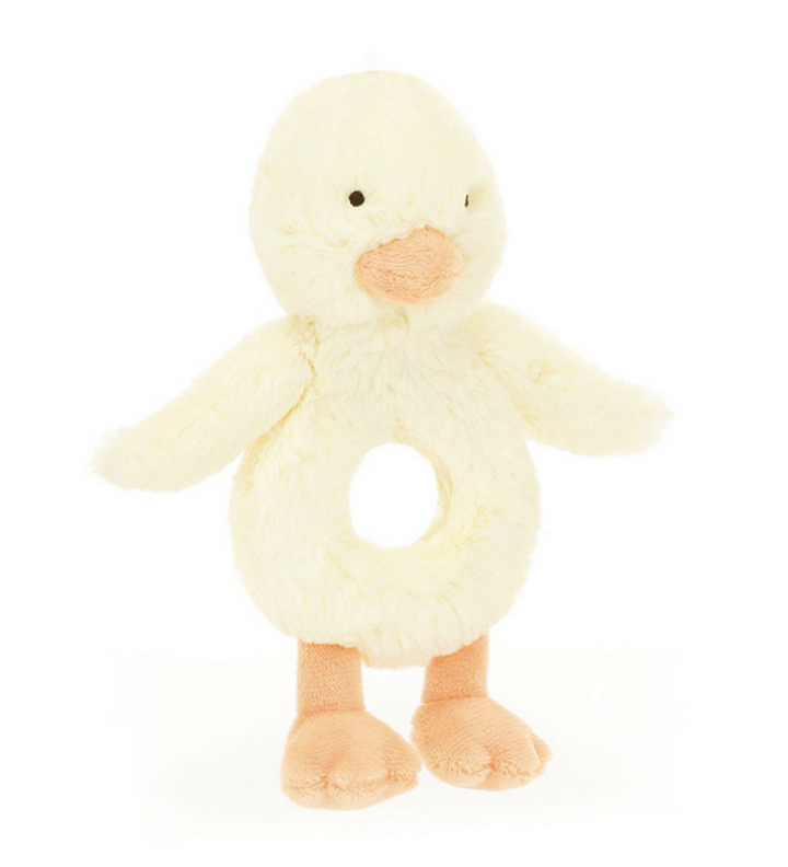 Jellycat Bashful Duckling Ring Rattle  BRR4DCK