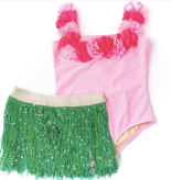 Shade Critters Hula 1pc Floral & Skirt - Lt Pink