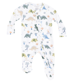 Angel Dear Soft Dinos 2 Way Zipper Footie Multi