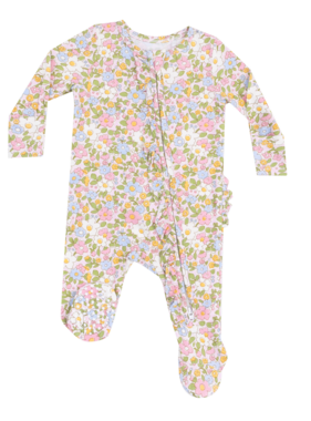 Angel Dear Bubbly Baby Calico 2 Way Zip Footie