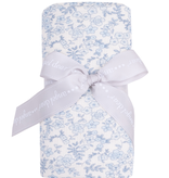 Angel Dear Blue Calico Floral Swaddle Blanket O/S