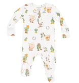 Angel Dear Avocado Toast Western 2 Way Zipper Footie