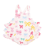 Angel Dear Colorful Bows Ruffle Sunsuit