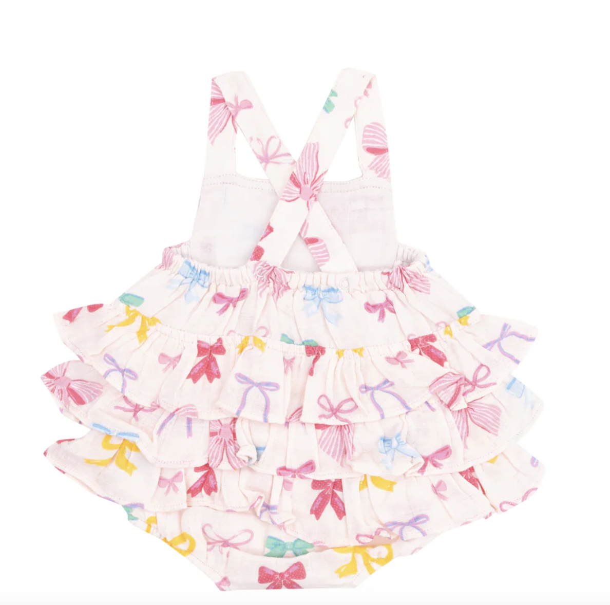 Angel Dear Colorful Bows Ruffle Sunsuit
