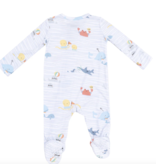 Angel Dear Sea Stripes 2 Way Zip Footie