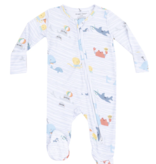 Angel Dear Sea Stripes 2 Way Zip Footie