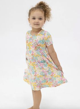 Angel Dear Amelia Floral S/S Twirly Dress