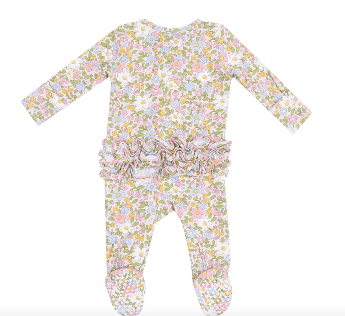 Angel Dear Bubbly Baby Calico 2 Way Zip Footie
