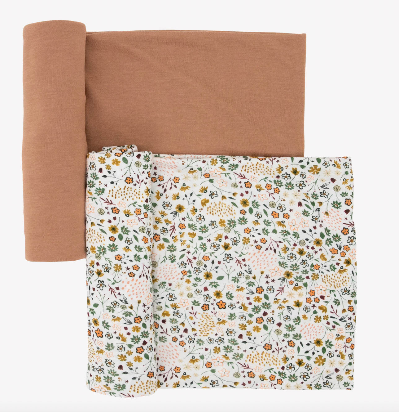 Little Unicorn Stretch Knit Swaddle Blanket 2 Pack - Pressed Petals