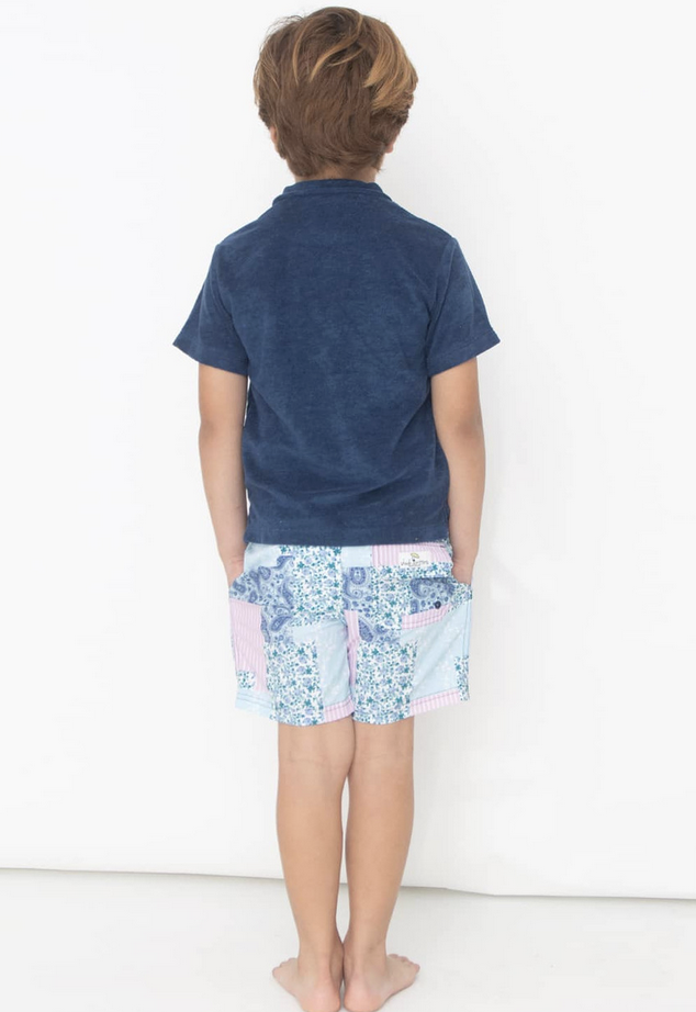 Shade Critters boys terry polo - navy