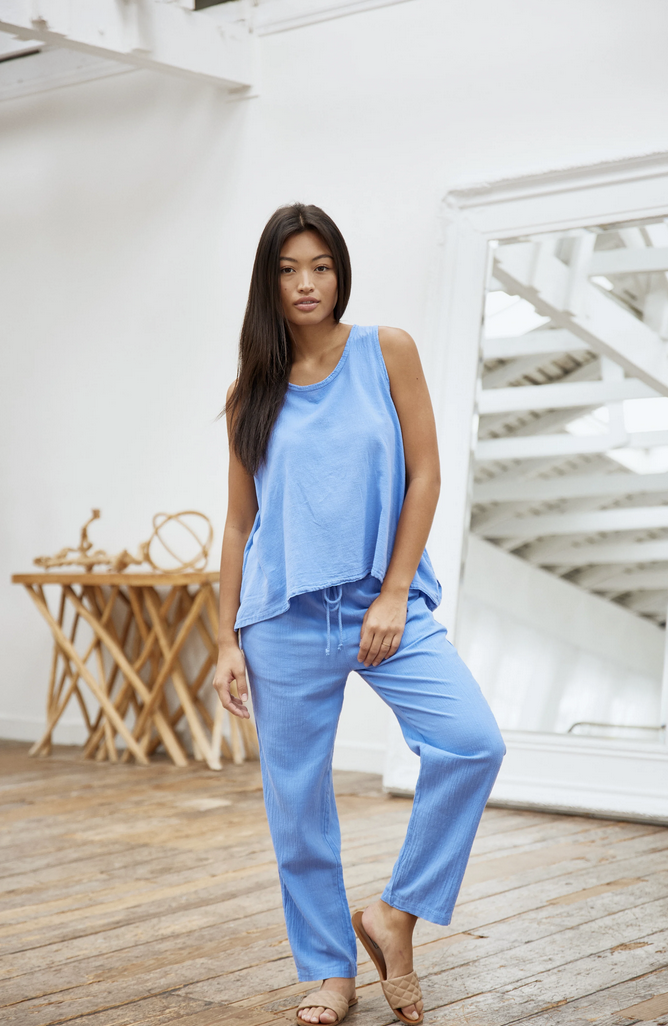 Blanco by Nature Jade Tank Top Azure 48216