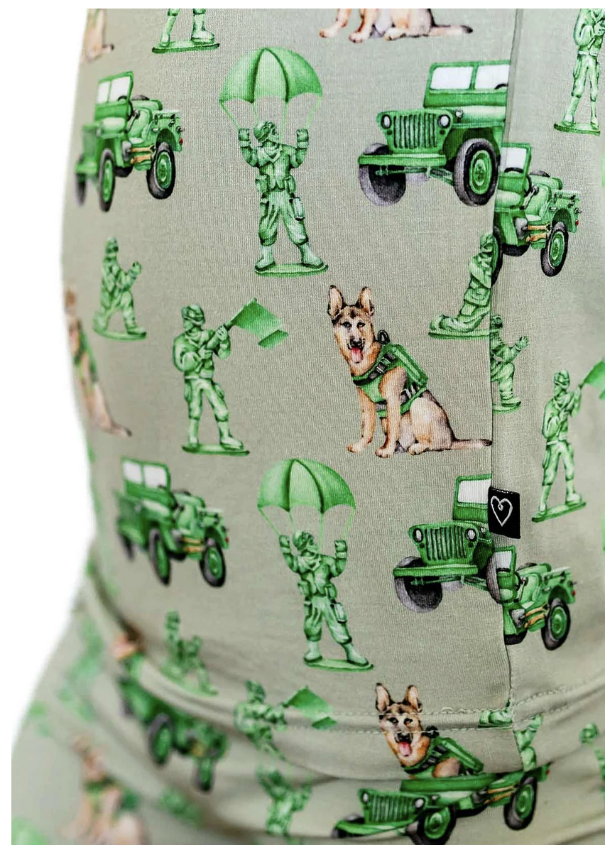 Lev Baby Major Loungewear-Army Dog