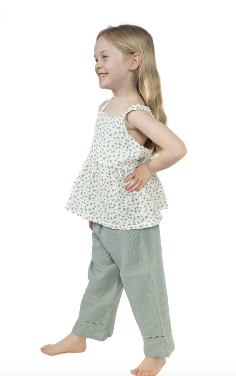 Angel Dear Jadeite  Floral Tank/Pants