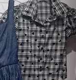 Flowers By Zoe TOP WHITE BLACK HEARTS