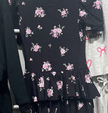 Flowers By Zoe DRESS BLACK PINK ROSE