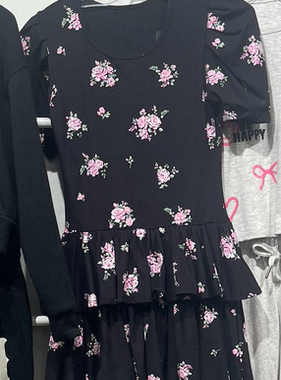 Flowers By Zoe DRESS BLACK PINK ROSE