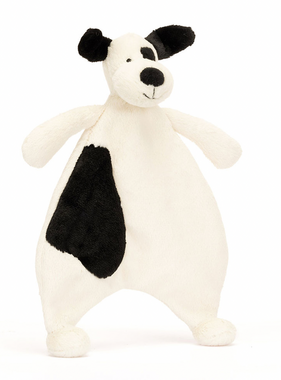 Jellycat Bashful Black & Cream Puppy Comforter CMF4BCP