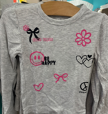 Flowers By Zoe Thermal L/S Tee. Icons Grey 2T51
