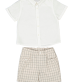 Mayoral 1251 32 Short Set-White Canvas