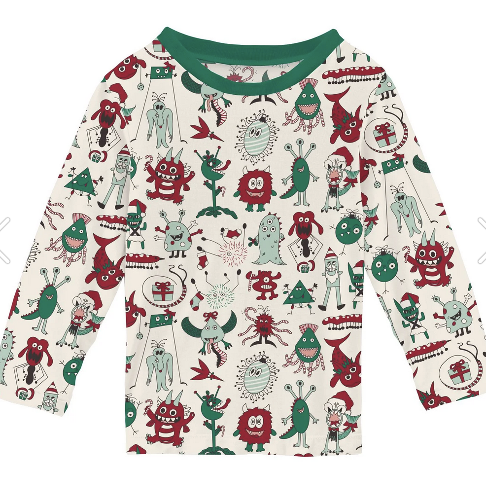 Kickee Pants L/S  Tee-Merry Monsters
