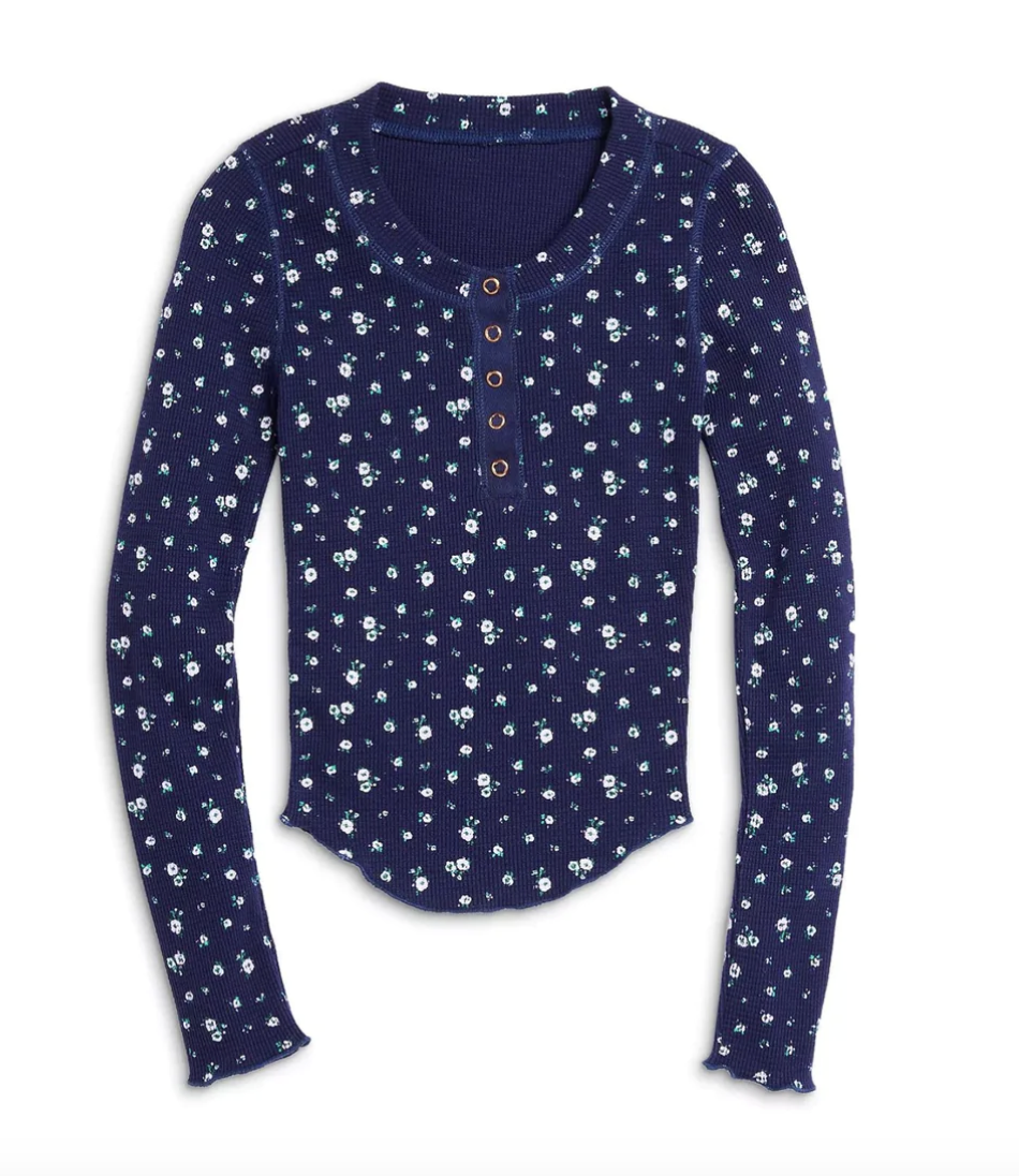 KatieJ NYC Cooper Henley Evening Blue Floral