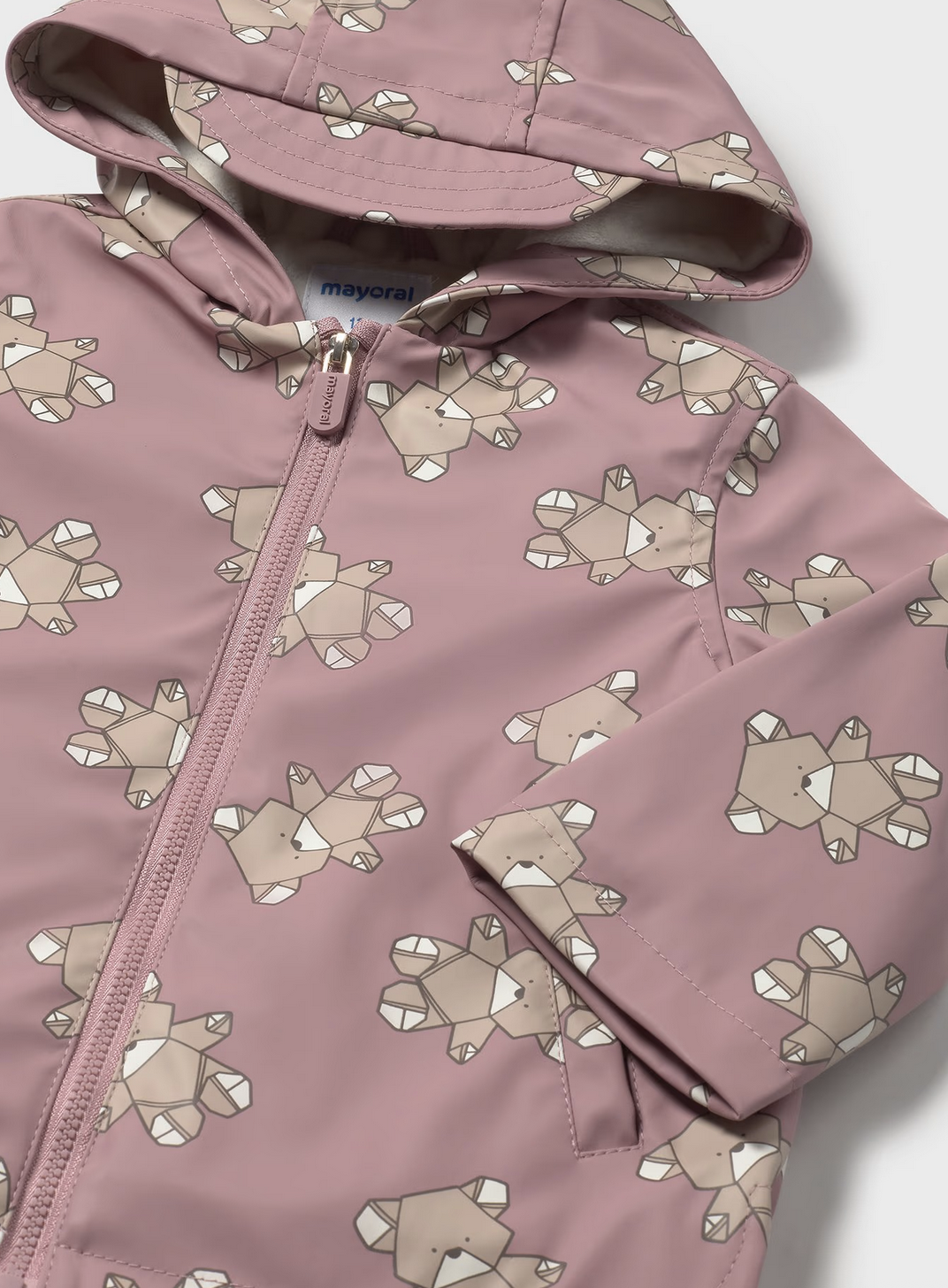 Mayoral 2439 90 Rain Jacket-Pink Bear