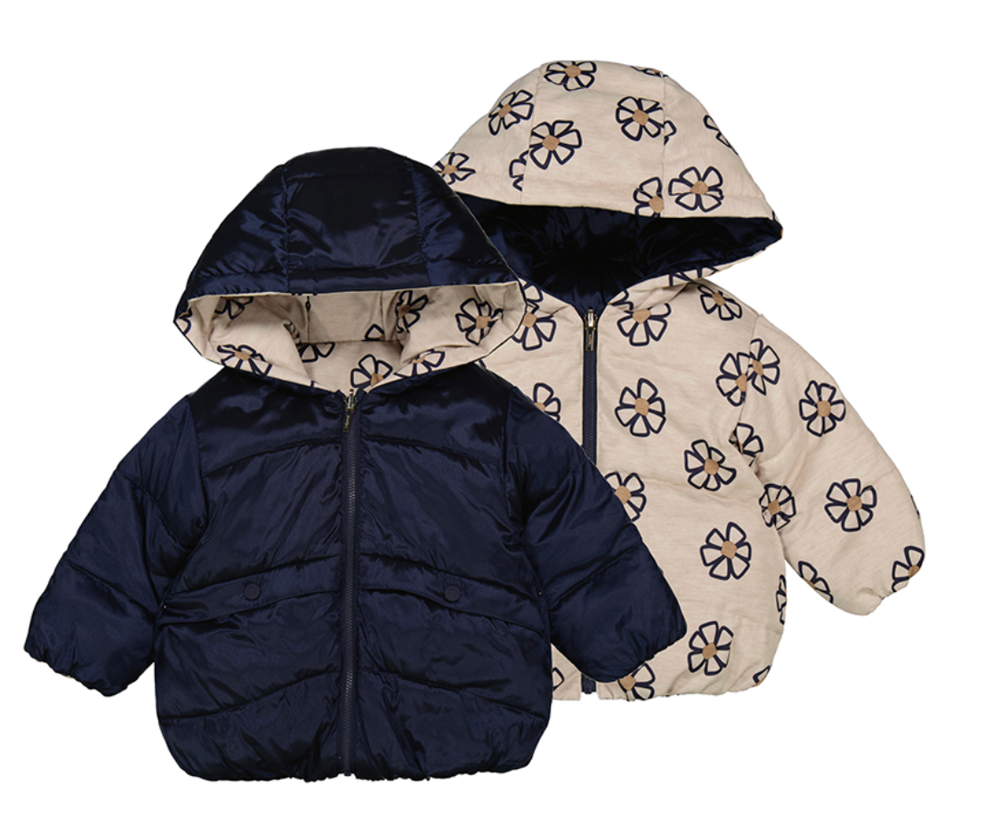 Mayoral 2437 60 Reversible Floral Coat