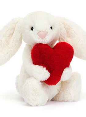 Jellycat Bashful Red Love Heart Bunny Original