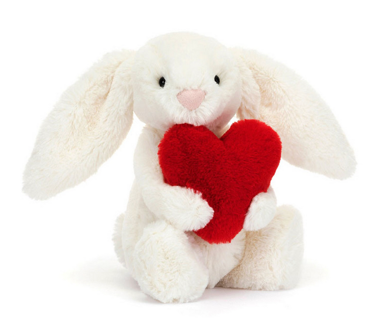 Jellycat Bashful Red Love Heart Bunny Original