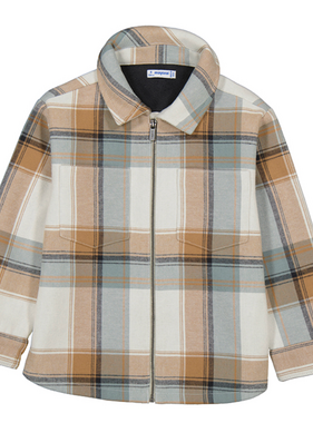 Mayoral 4414 77 Shacket Check Caramel