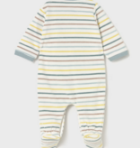 Mayoral 2718 49 Striped Velour Footie-Dino