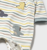 Mayoral 2718 49 Striped Velour Footie-Dino