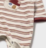 Mayoral 2718 50 Striped Velour Footie-Snail