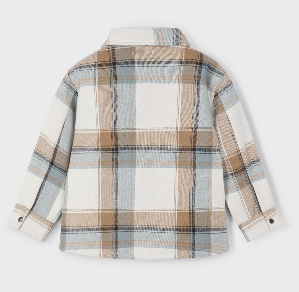 Mayoral 4414 77 Shacket Check Caramel