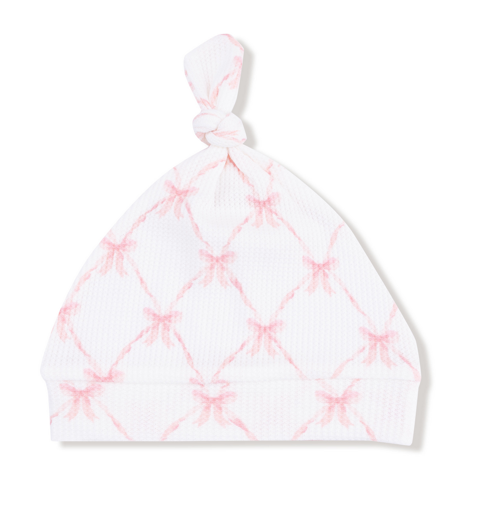 Angel Dear Ribbon Bow Trellis - Knotted Hat 0-3M