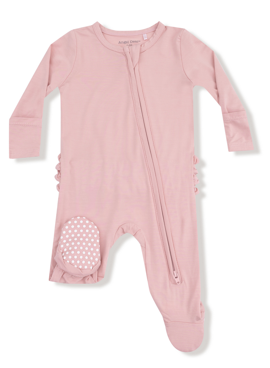 Angel Dear Mellow Rose - 2 Way Zip  Footie